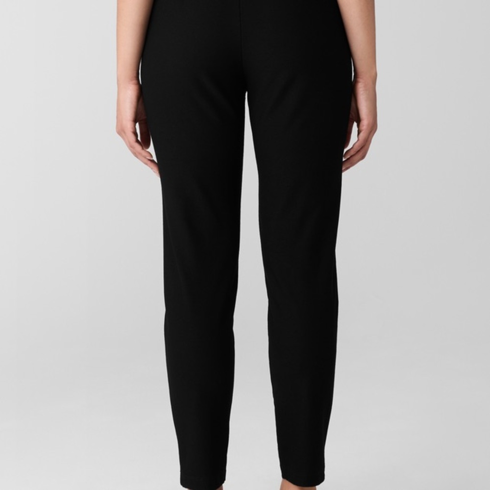 NWOT — Eileen Fisher Washable Stretch Crepe Pant in Black - Picture 2 of 6
